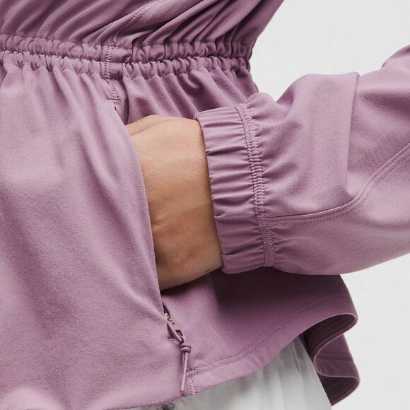 UV-Protective Cinch-Waist Running Jacket In Lavender Lux - Picture 5 of 6